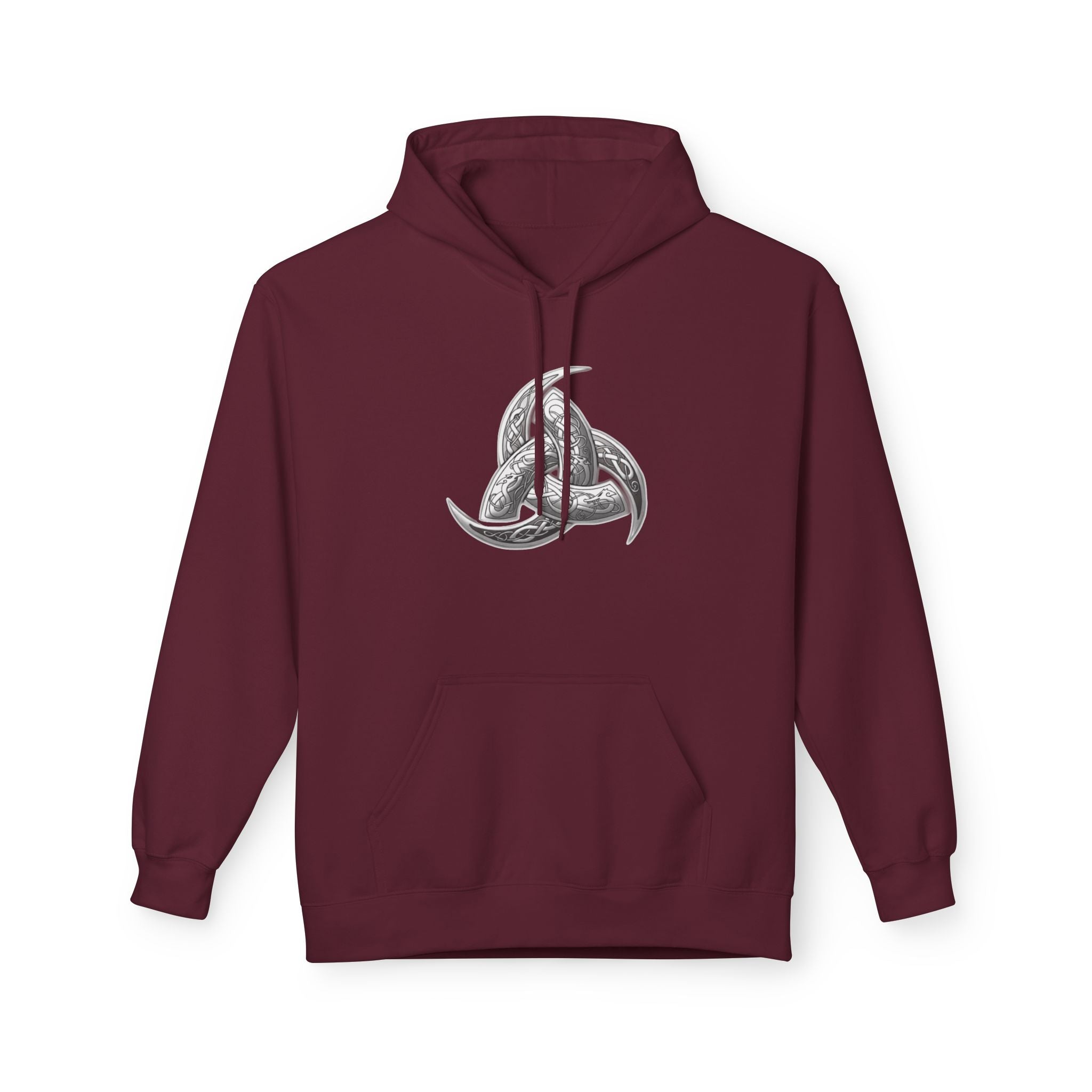 Viking Triple Horns Hoodie — Norse Valknut Knot Graphic Pullover