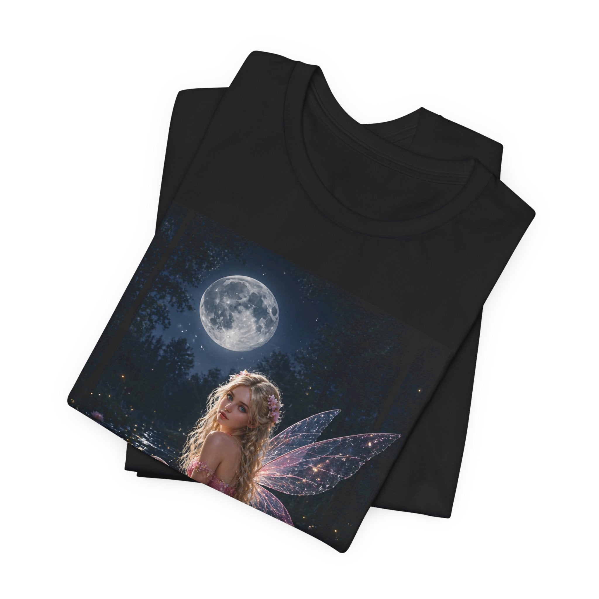 Moonlit Fairy T‑Shirt — Ethereal Lotus Fairy Graphic Tee