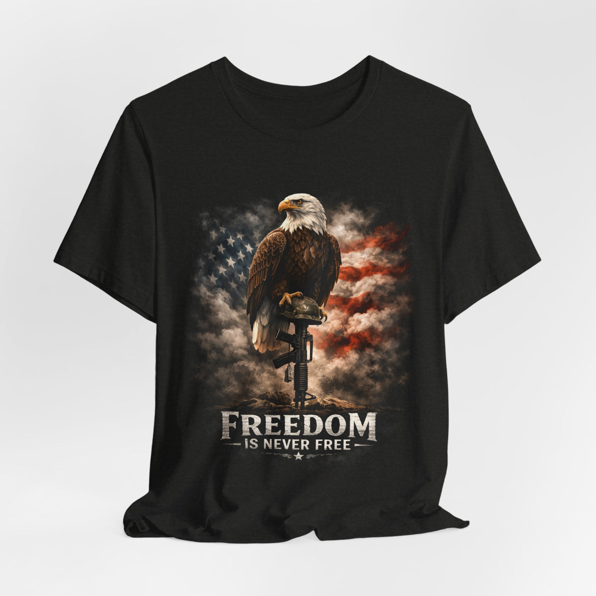 Freedom Is Never Free Eagle T‑Shirt — Patriotic American Flag Tee