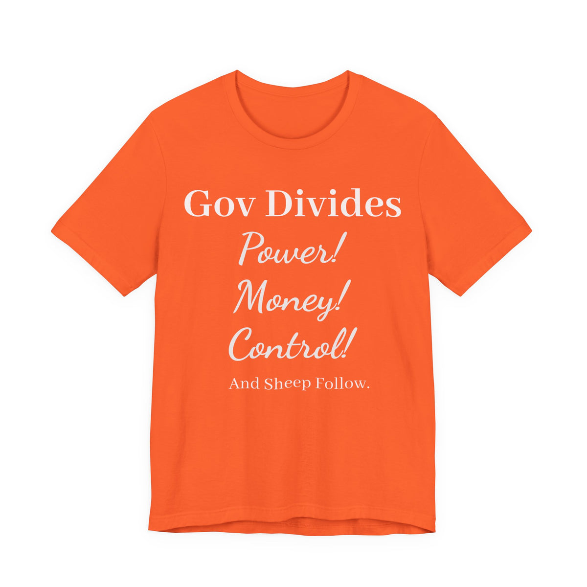 Gov Divides Tee — Pastel Political Statement T-Shirt