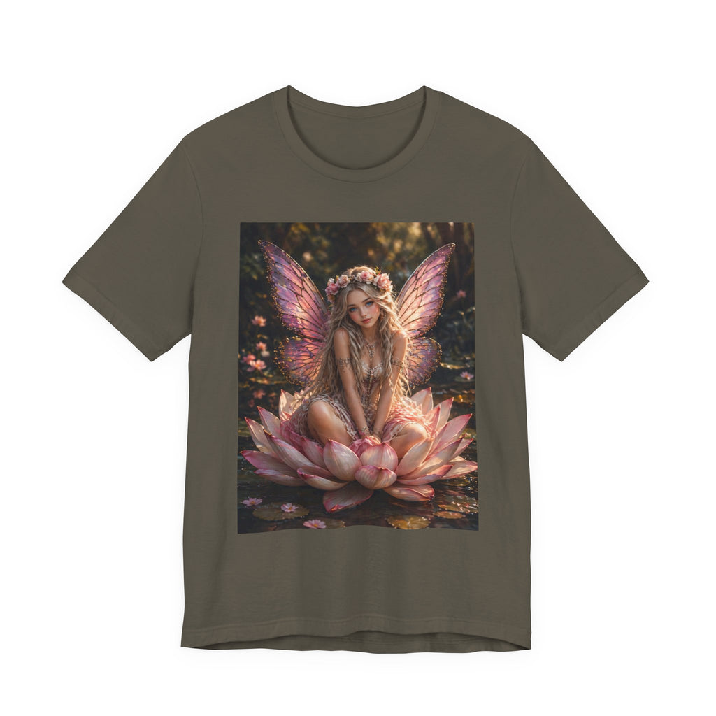 Fairy Lotus T-Shirt — Enchanted Winged Fairy Graphic Tee