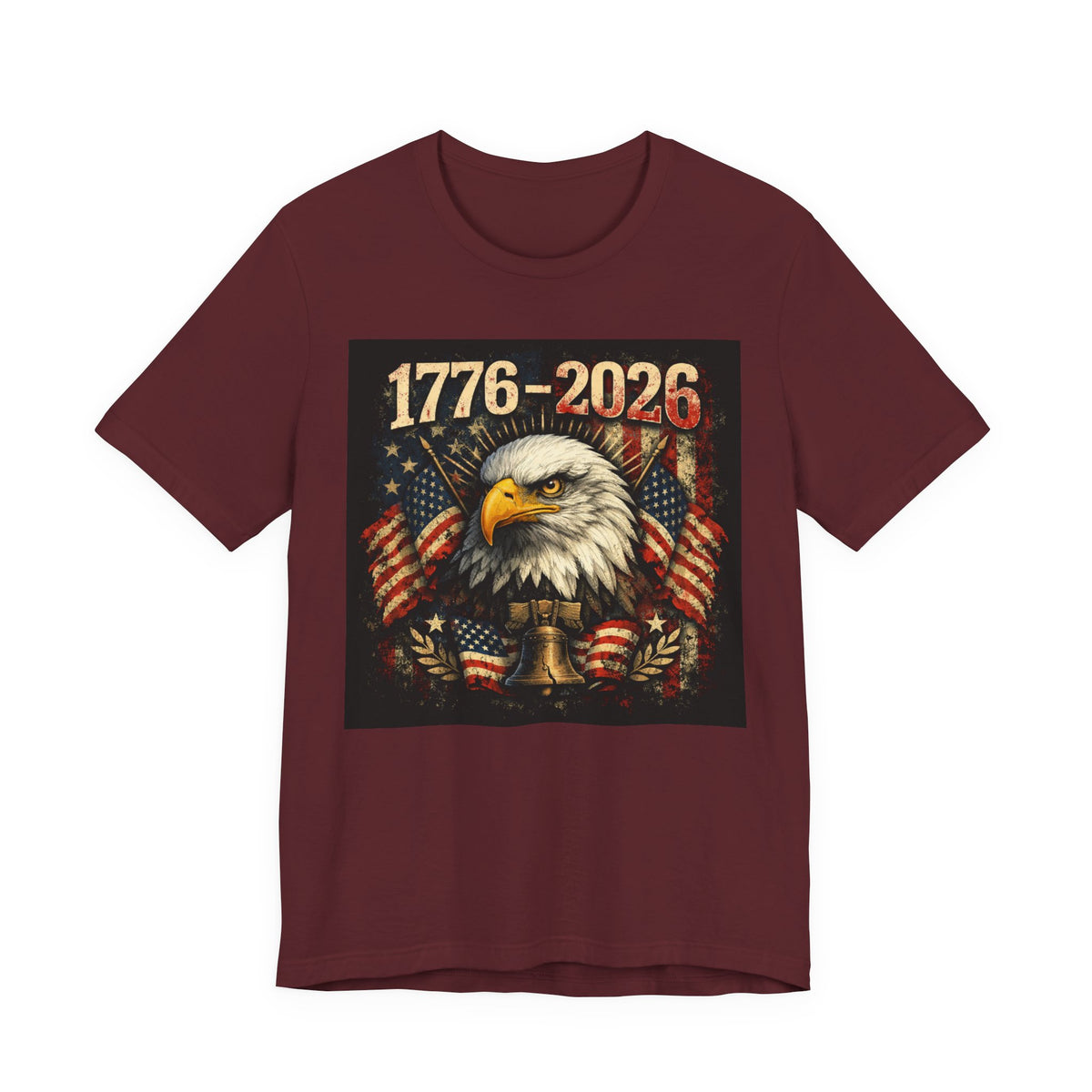 1776-2026 Eagle Patriotic T-Shirt — American Flag Liberty Bell Tee