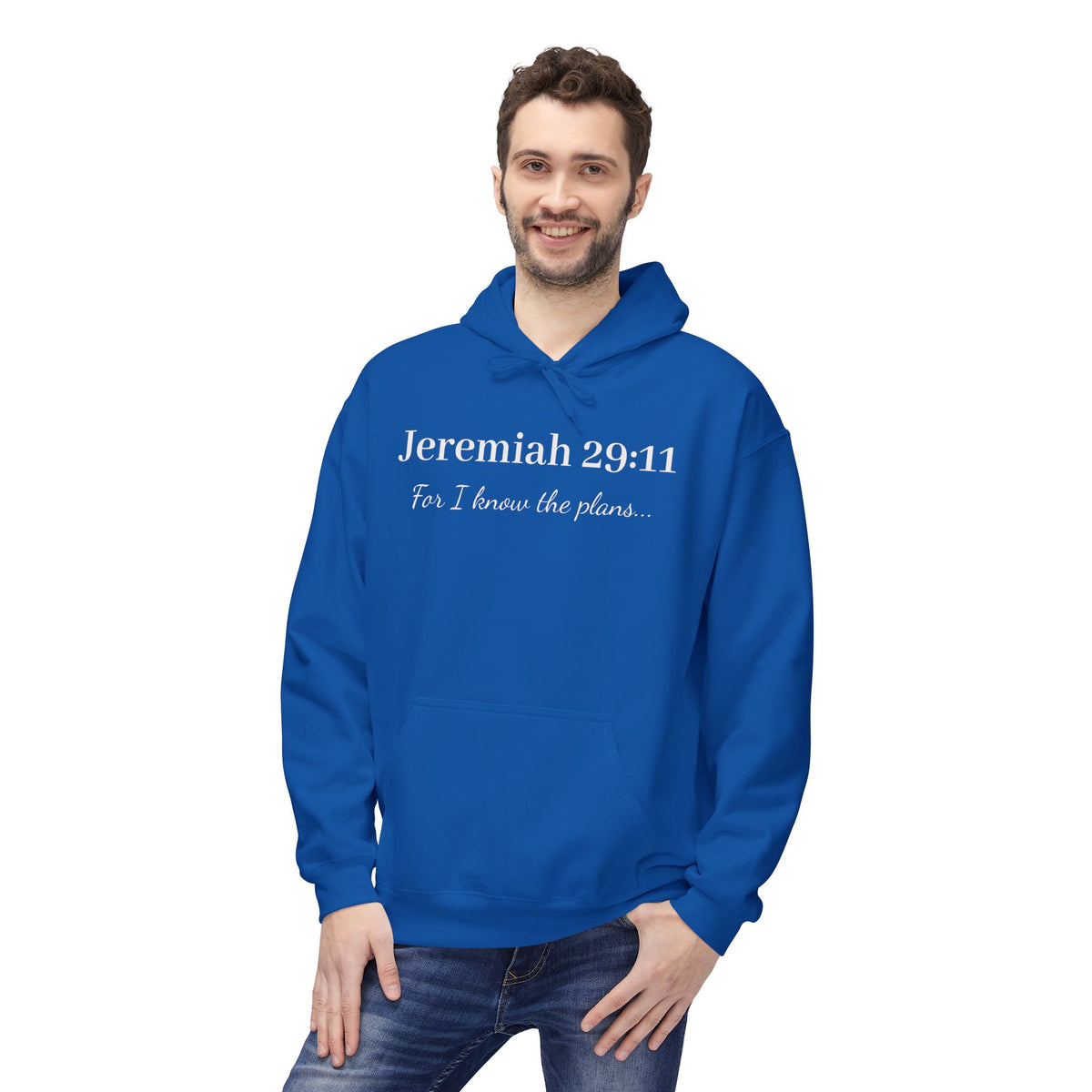 Jeremiah 29:11 Hoodie — 'For I Know the Plans' Christian Fleece Pullover