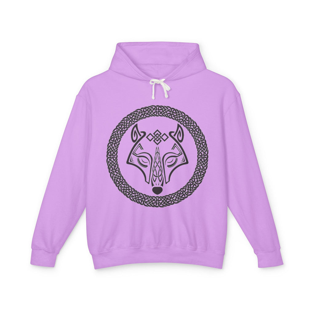 Viking Wolf Rune Hoodie — Norse Knotwork Fox/Wolf Circle Graphic Hoodie