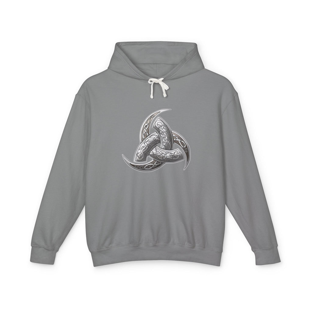 The Triple Horn of Odin is Viking Triskelion Hoodie — Celtic Knot Norse Symbol Pullover