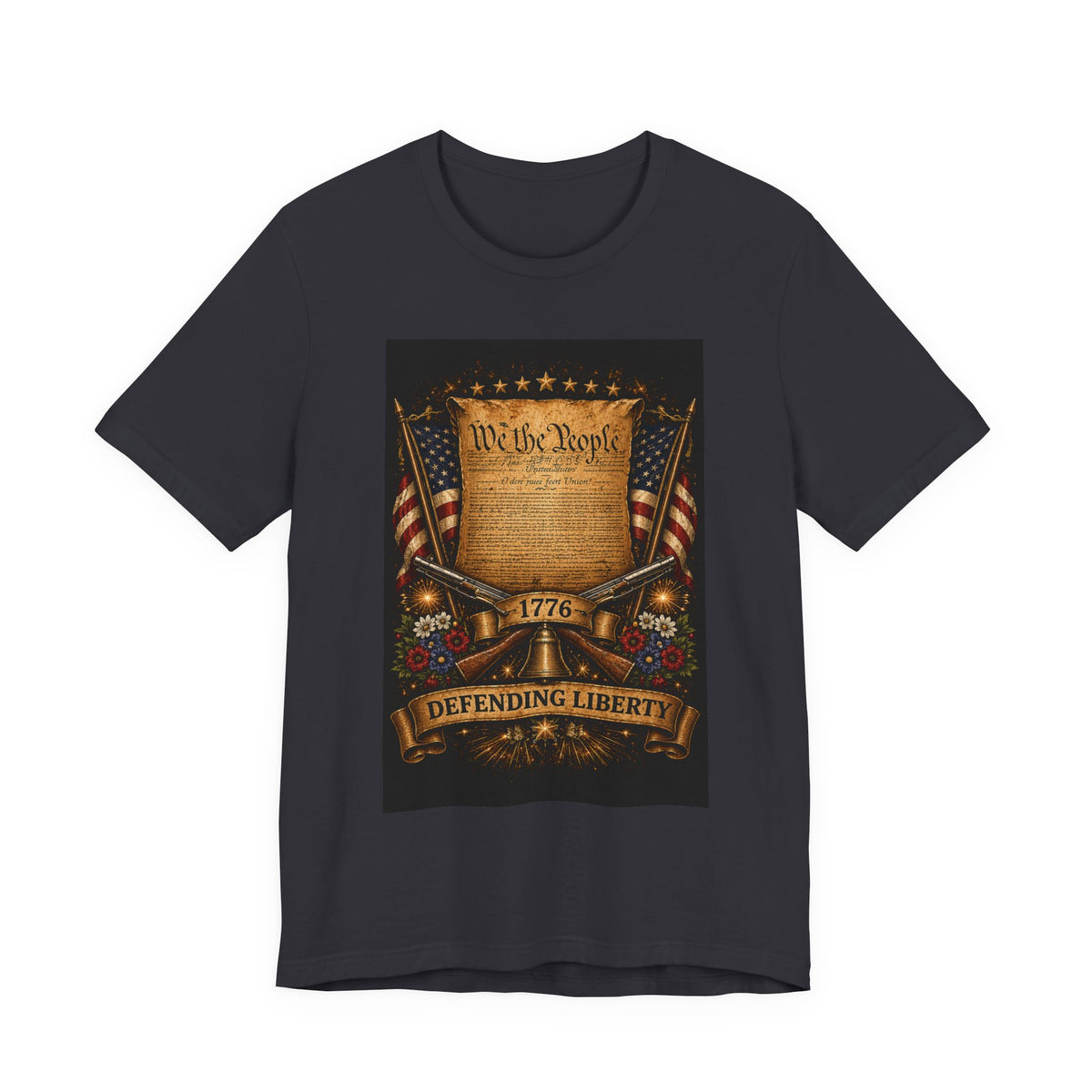 Defending Liberty 1776 T-Shirt — 'We the People' Patriotic Constitution Tee