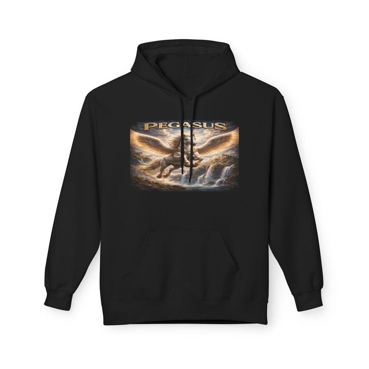 Pegasus Mythical Horse Hoodie — Vintage Winged Steed Graphic Sweatshirt