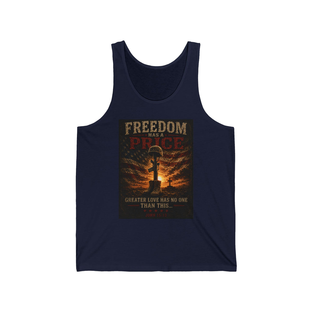 Freedom & Peace Military Memorial Tank Top – "Greater Love" Tribute