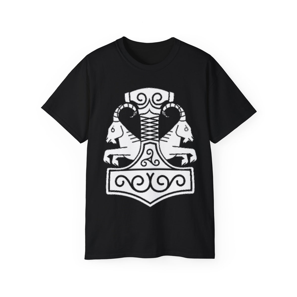 The Goat – Heidrun, The Source of Strength Cotton T-Shirt — Norse Viking Rune Design