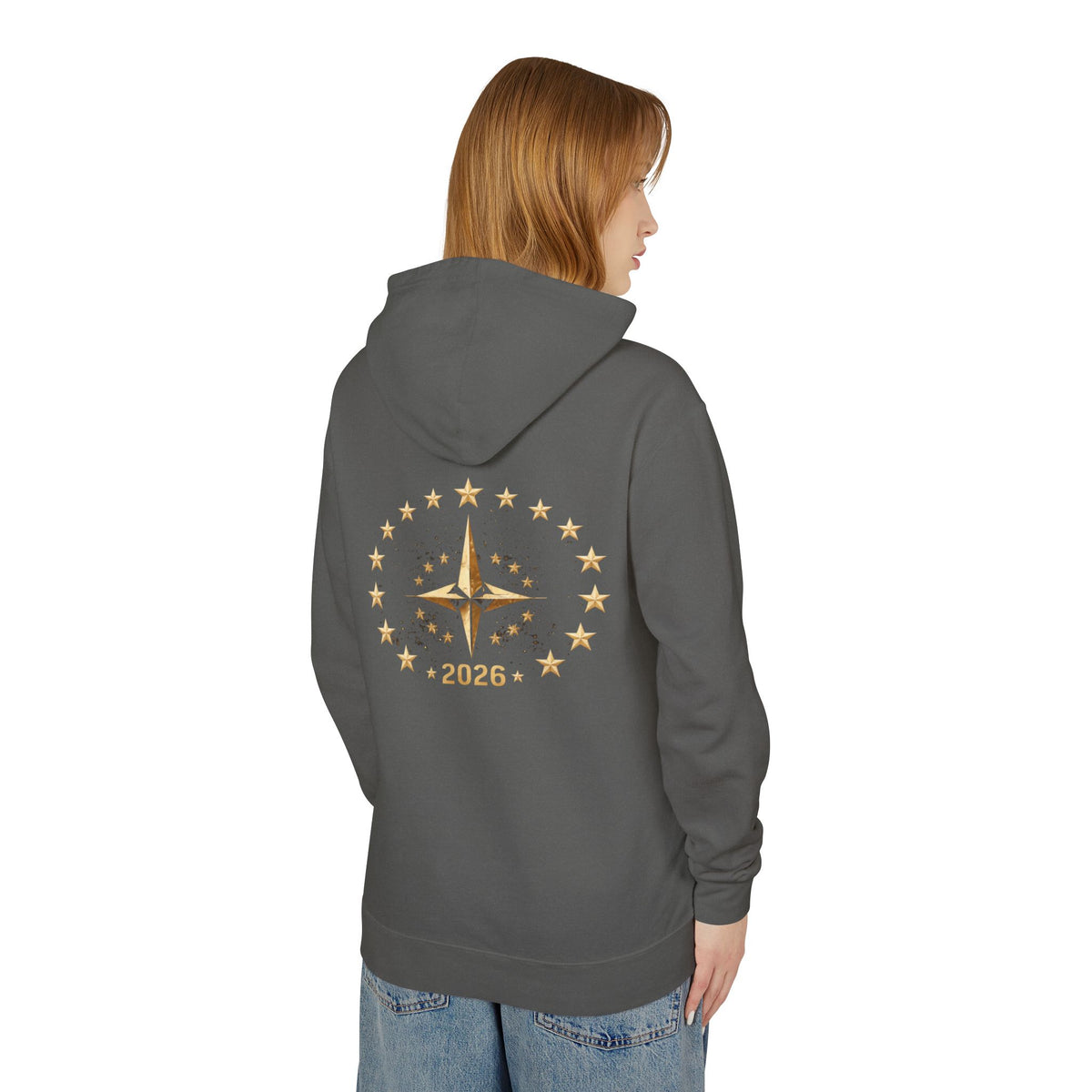 United By The Stars Eagle Flag Hoodie — "Stronger Together" Patriotic Military Veteran Pullover
