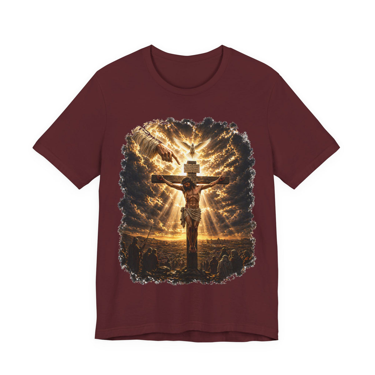 Crucifixion Sunrise T-Shirt — Jesus on the Cross Spiritual Faith Tee