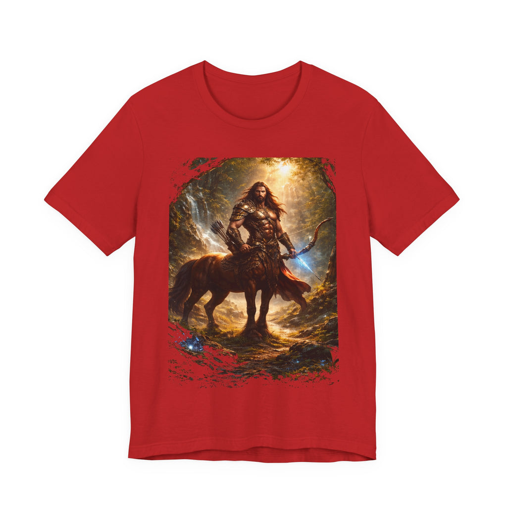 Centaur Warrior Fantasy T‑Shirt — Mythic Forest Battle Graphic Tee