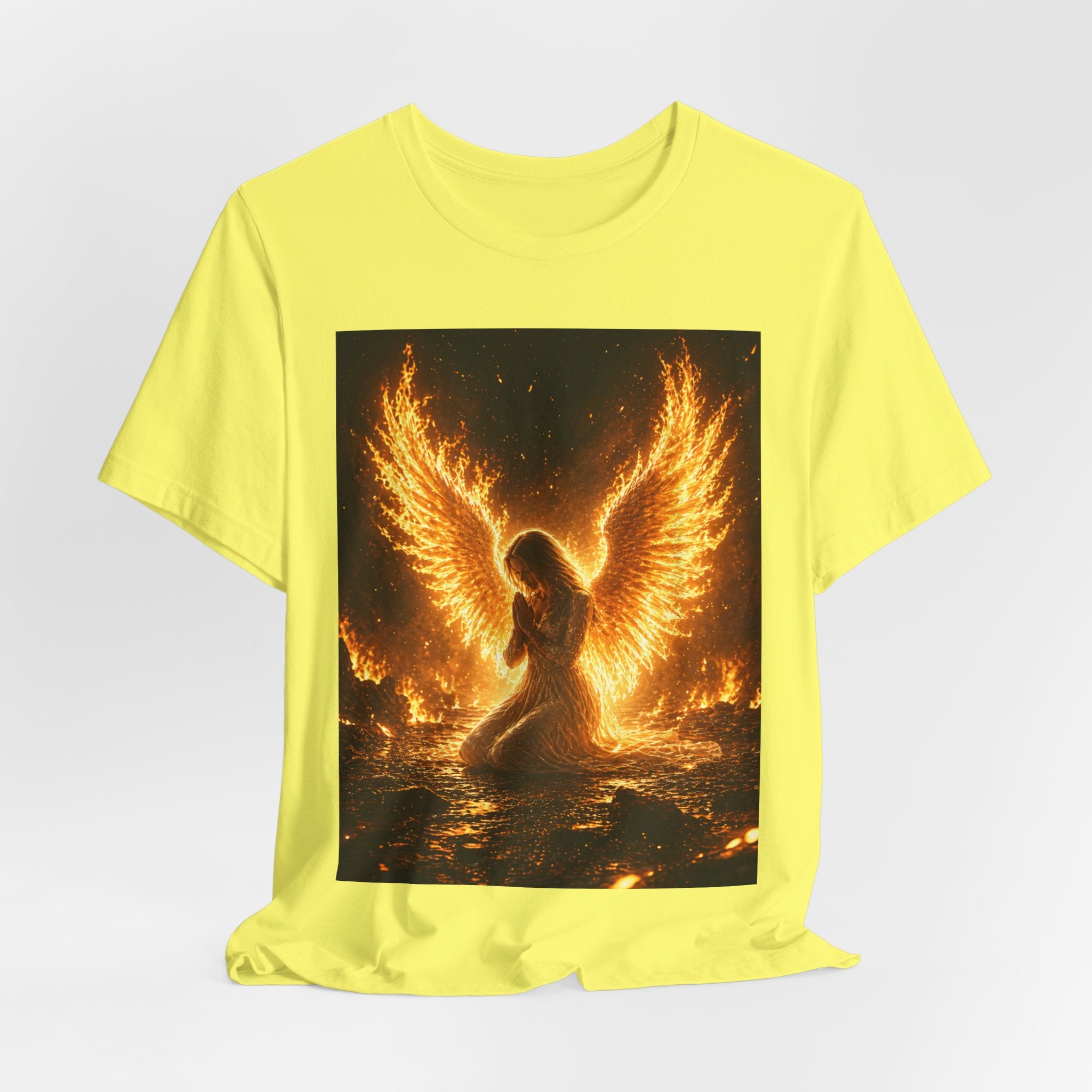Phoenix Angel Tee — Fiery Winged Angel Graphic T-Shirt