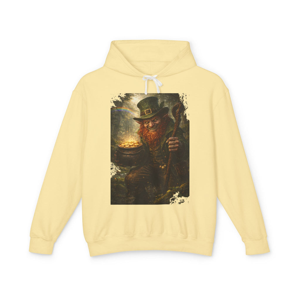 St. Patrick’s Day Leprechaun Hoodie — Vintage Pot of Gold Illustration