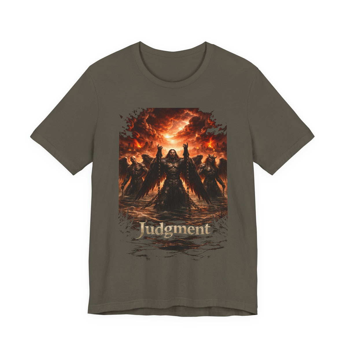 Judgment Graphic Tee — Apocalyptic Angel War T‑Shirt