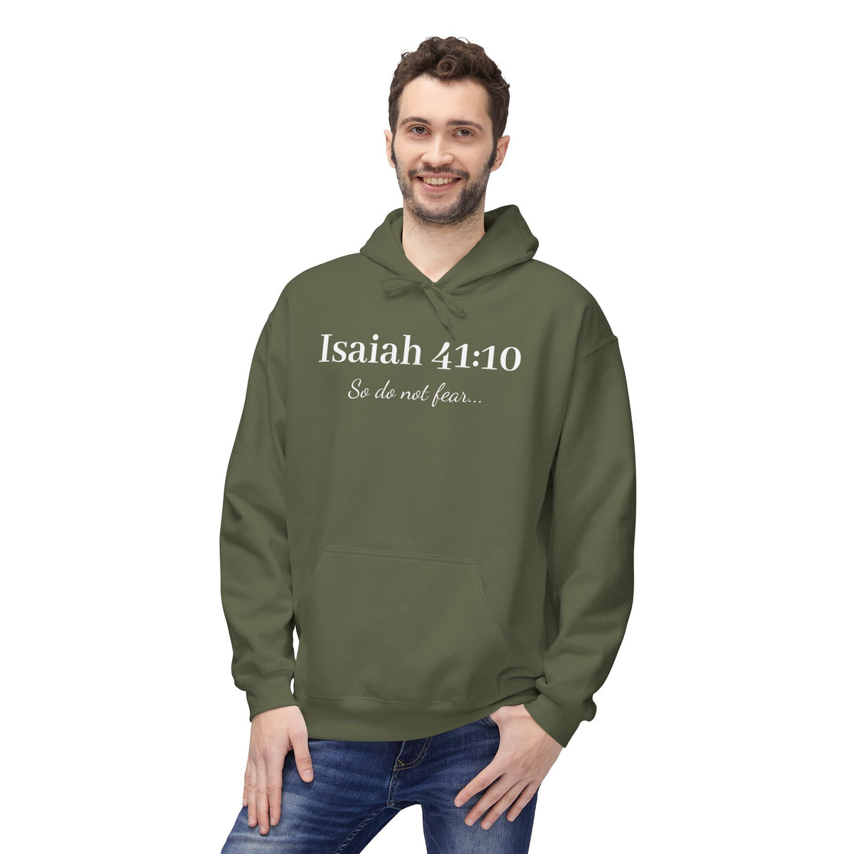 Isaiah 41:10 Faith Hoodie — "So do not fear" Christian Pullover