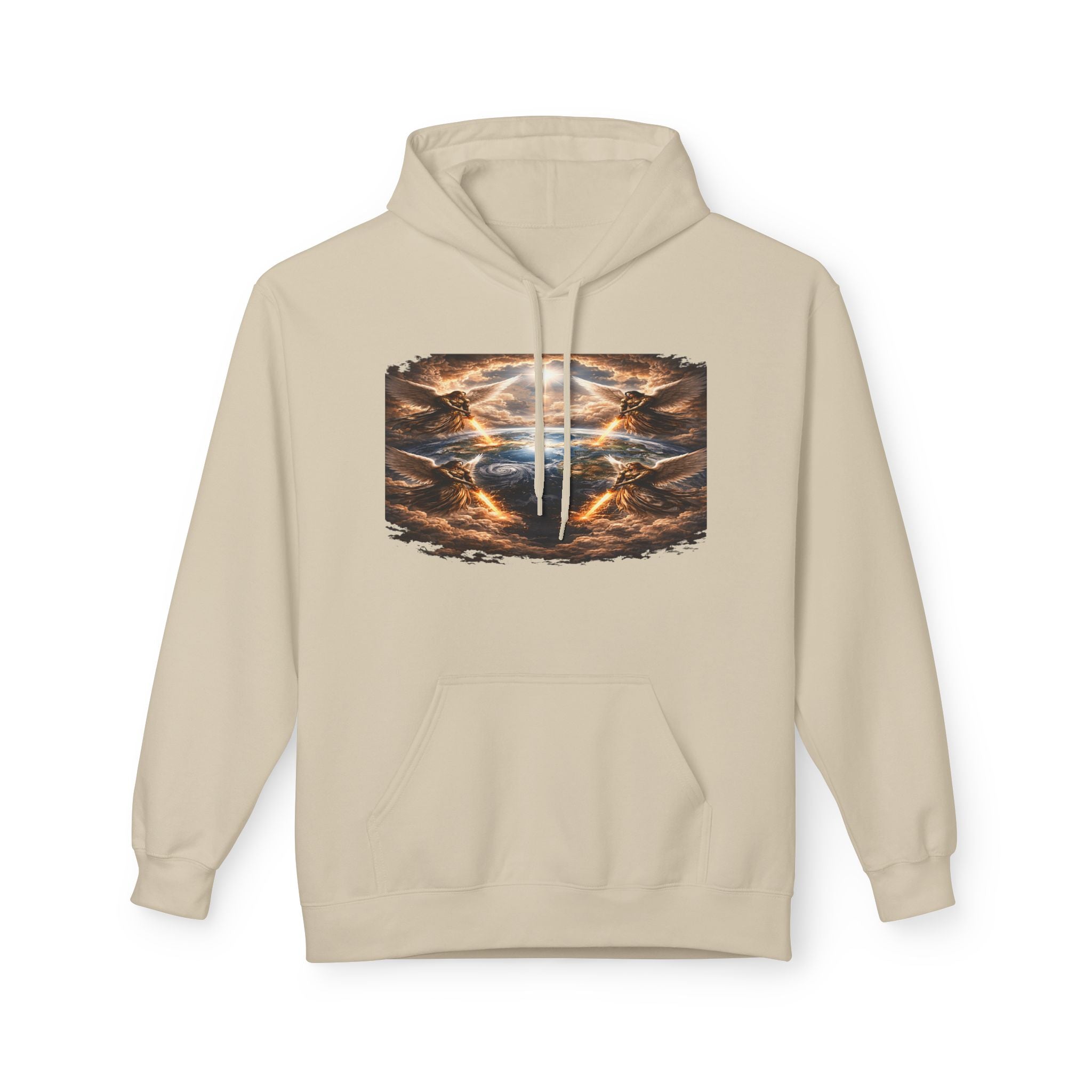 Revelation 7:1 The four Angels at the end of times-Jesus Christ retrun-Unisex Midweight Softstyle Fleece Hoodie
