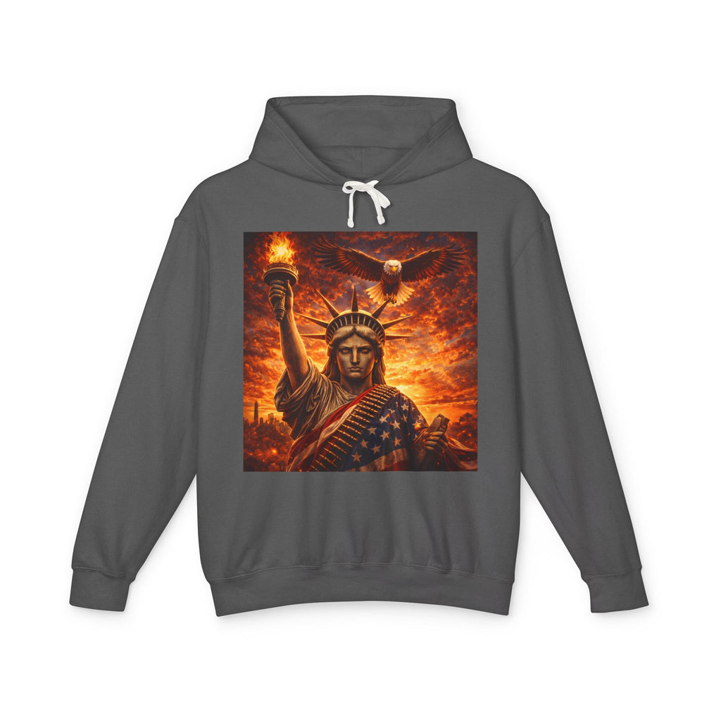 Statue of Liberty Sunset Hoodie — Patriotic American Freedom Sweatshirt
