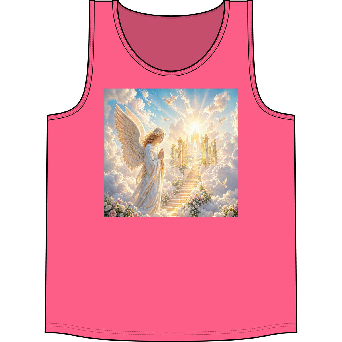 Heavenly Angel Stairway Tank Top — Inspirational Spiritual Concert Shirt
