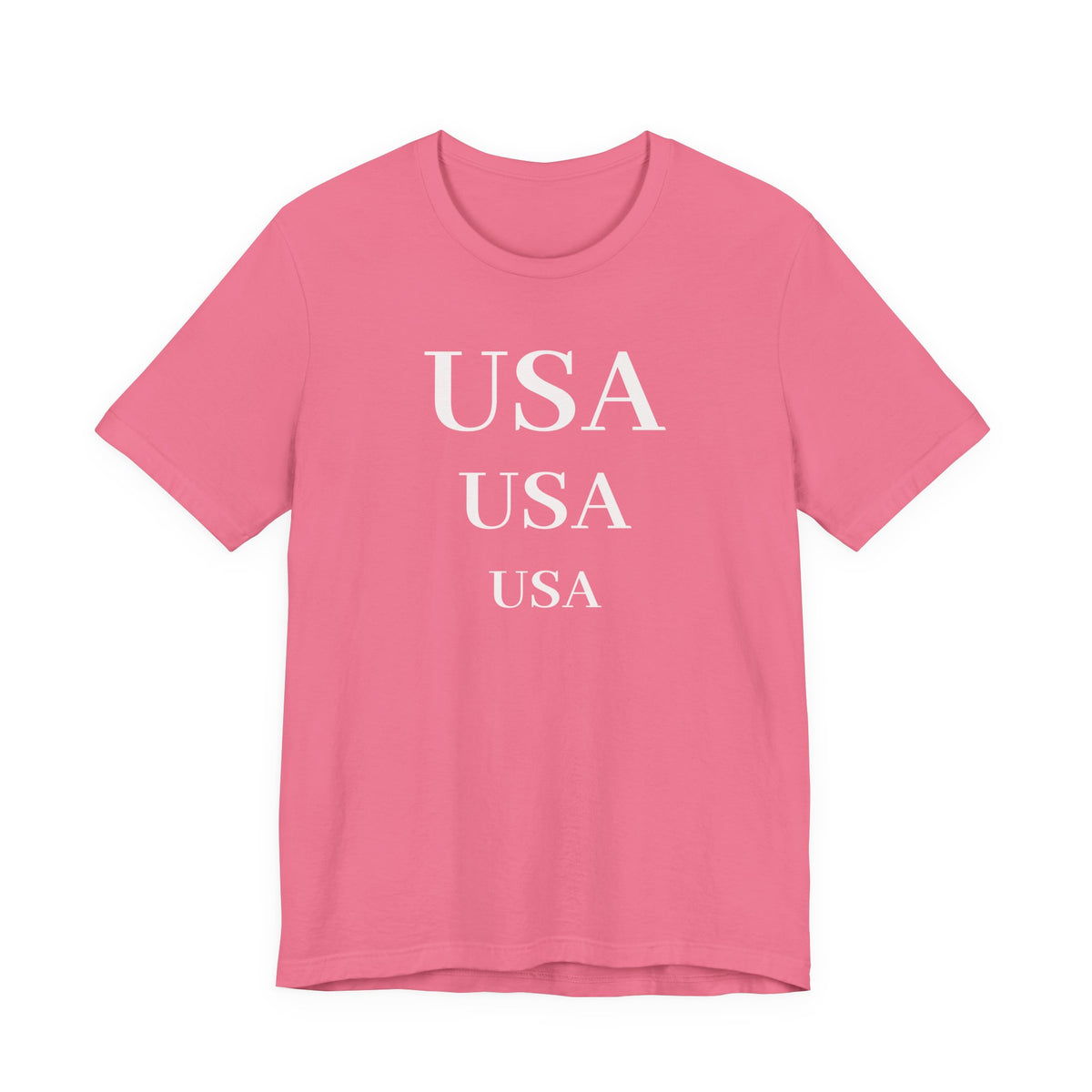 USA Repeat Text T‑Shirt — Patriotic Graphic Tee for 4th of July