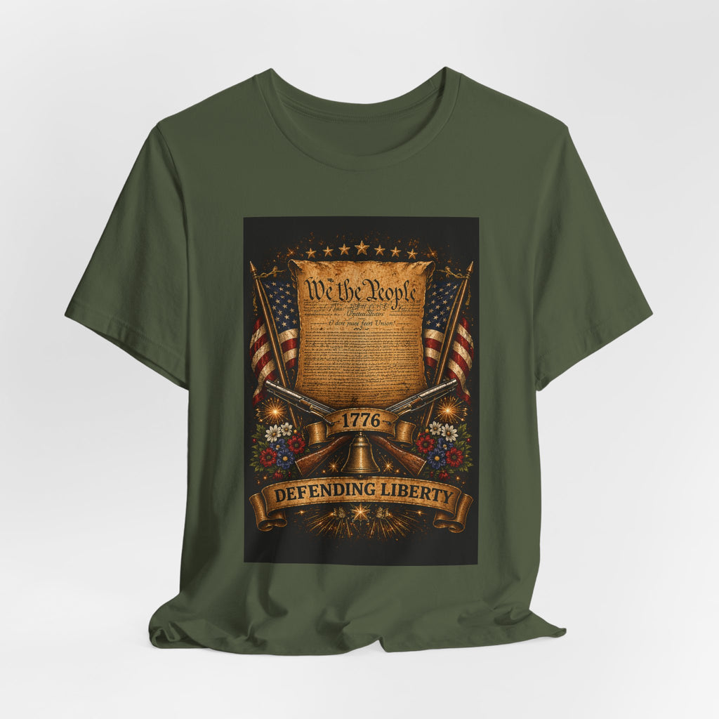 Defending Liberty 1776 T-Shirt — 'We the People' Patriotic Constitution Tee