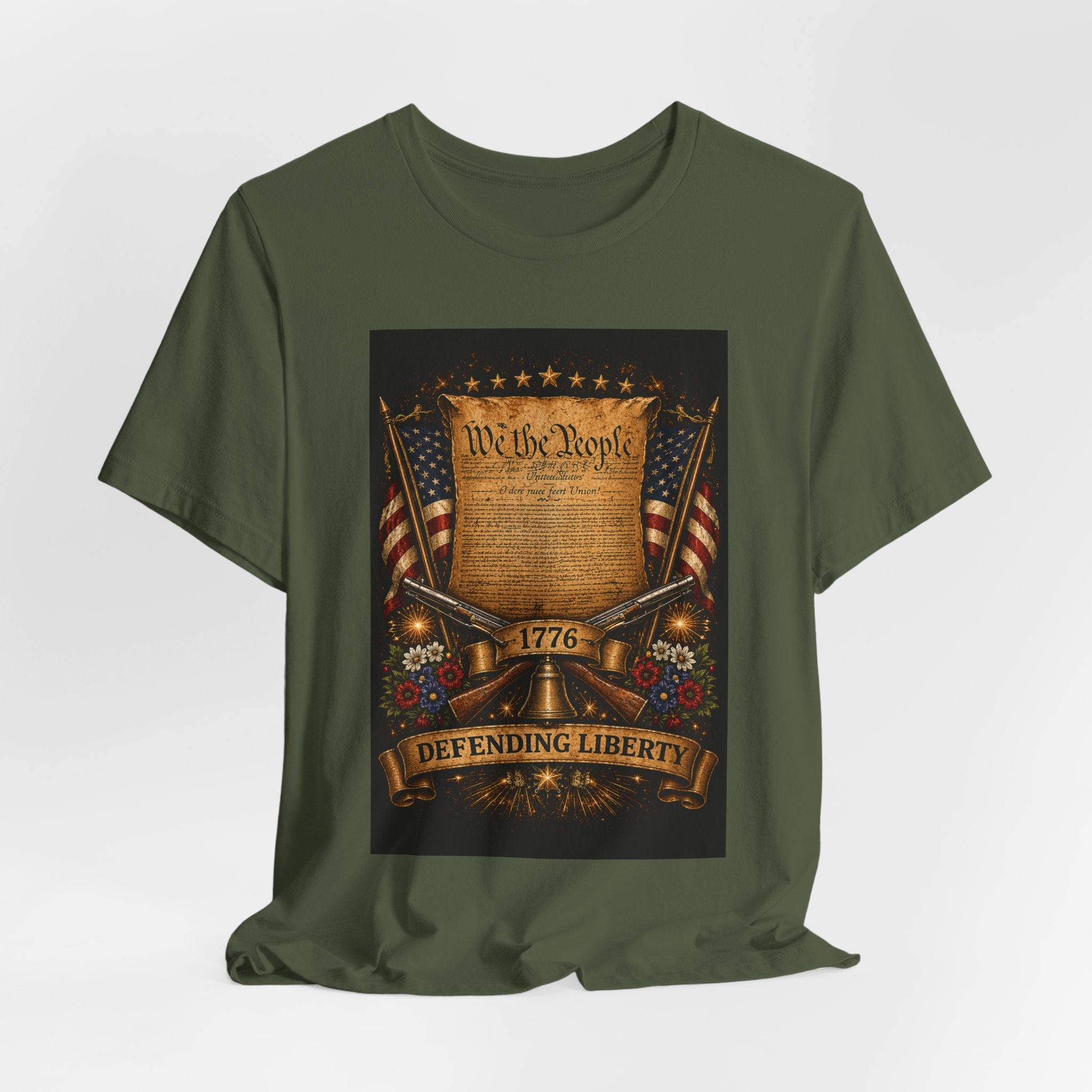 Defending Liberty 1776 T-Shirt — 'We the People' Patriotic Constitution Tee