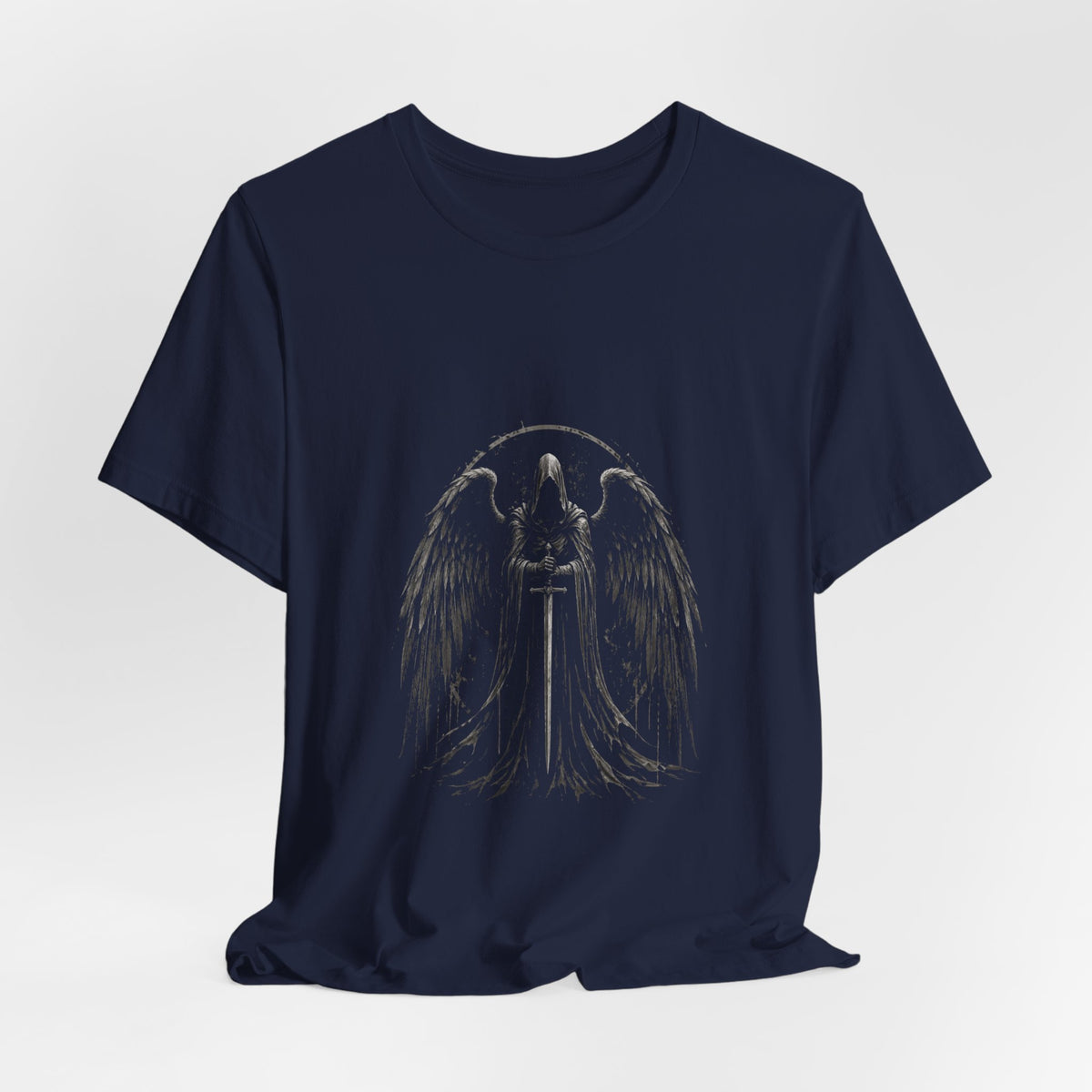 Guaediand Angel Wings Tee — Gothic Guardian Angel Short Sleeve Shirt