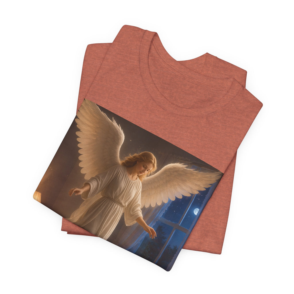 Guardian Angel T‑Shirt — Peaceful Night Prayer Tee for Kids & Parents