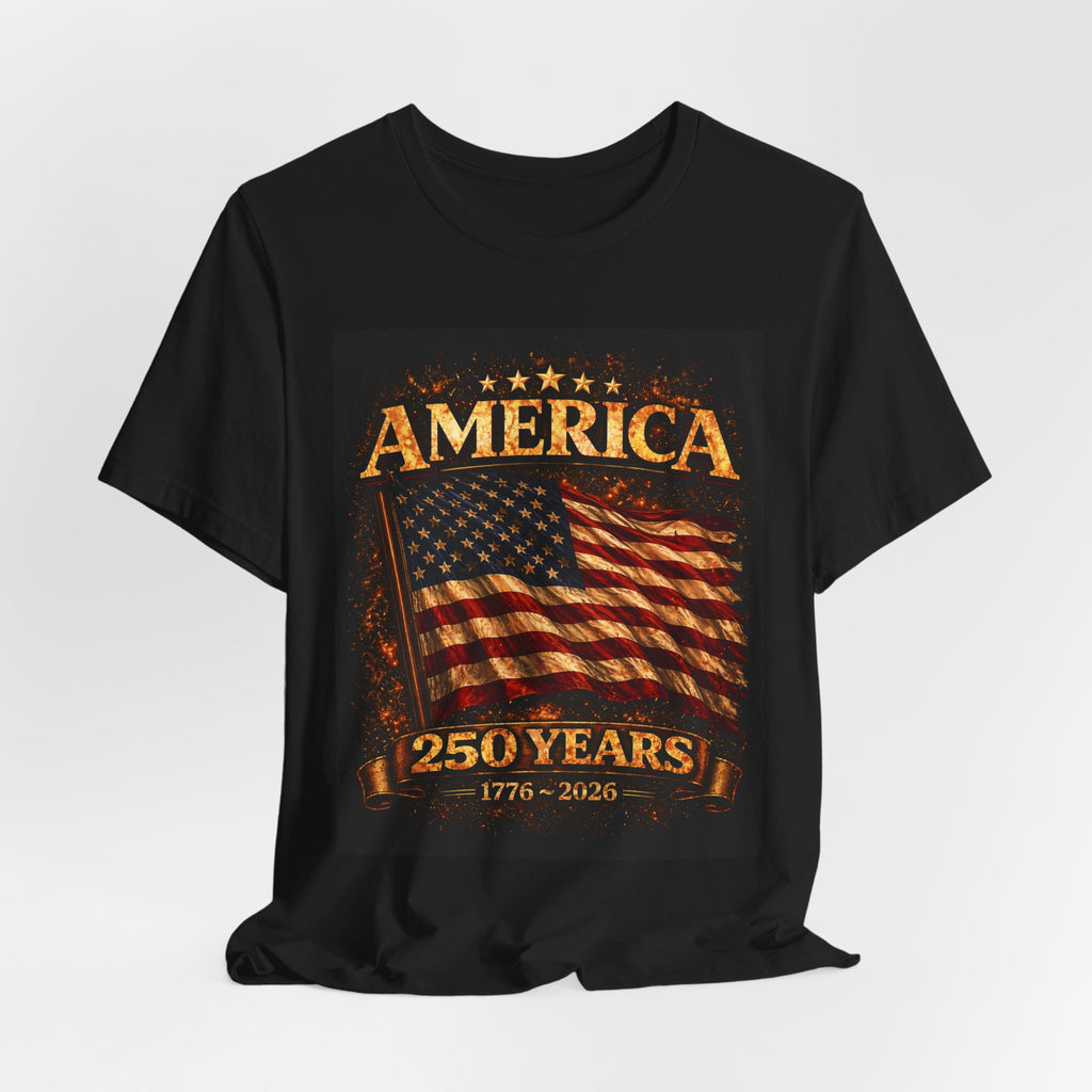 America 250 Years Flag T-Shirt — 1776–2026 Patriotic Tee