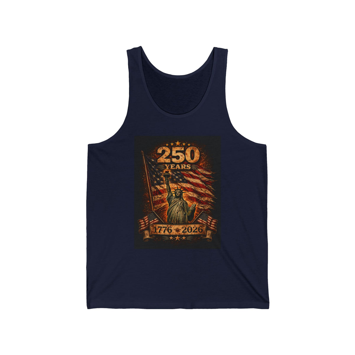 250 Years Statue of Liberty Tank Top - 1776-2026 Patriotic American Flag Memorial Tank