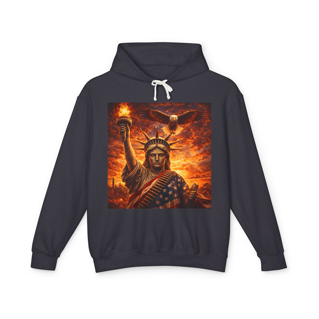 Statue of Liberty Sunset Hoodie — Patriotic American Freedom Sweatshirt