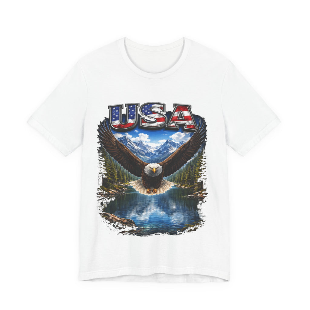 USA Eagle T-Shirt - Patriotic Bald Eagle Scenic Graphic Tee