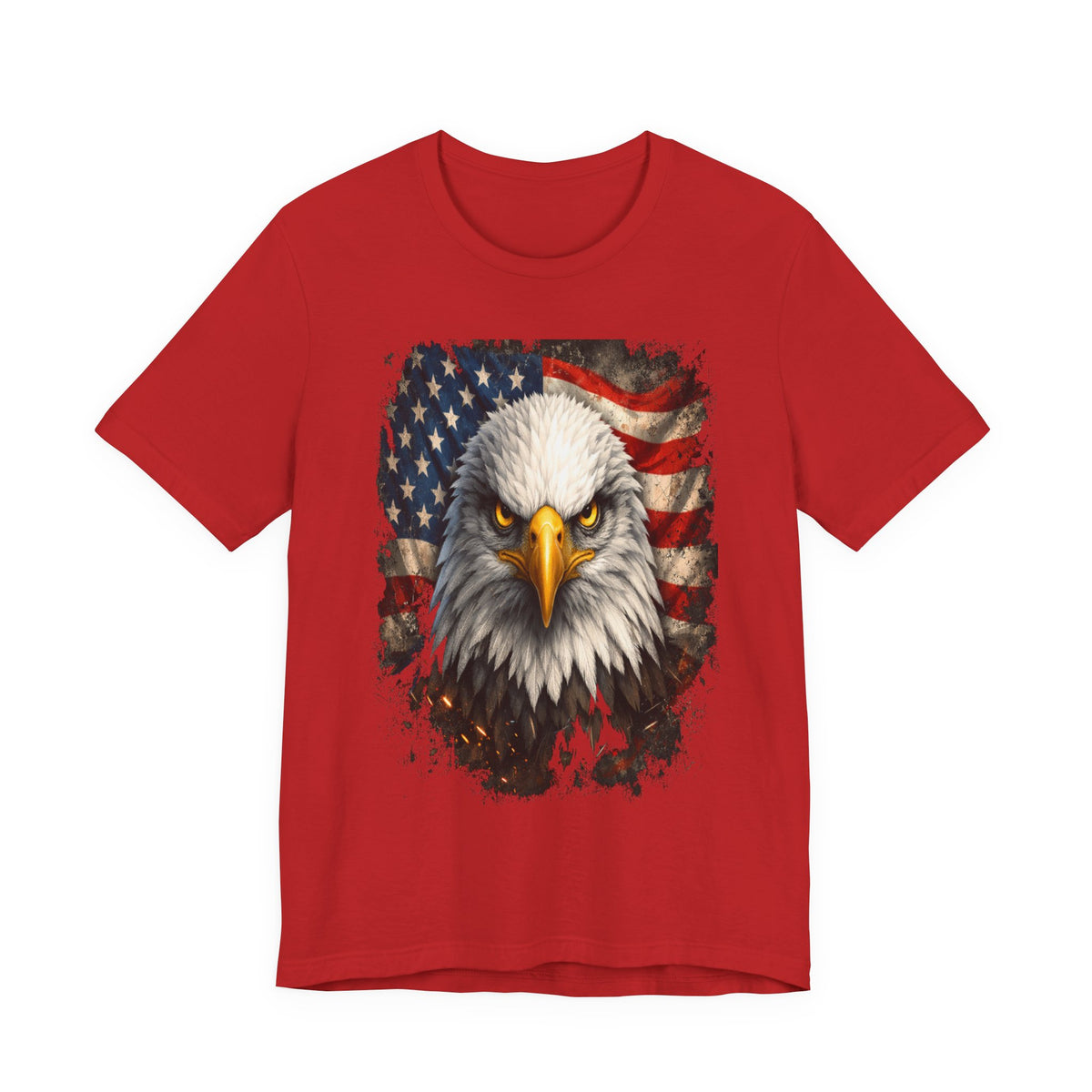 Patriotic Bald Eagle T-Shirt – American Flag Graphic Tee
