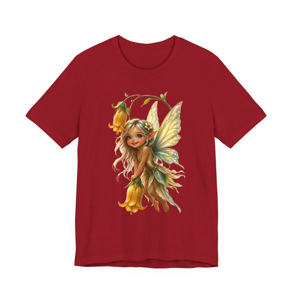 Fairy Flower T-Shirt — Whimsical Yellow Bell Fairy Graphic Tee