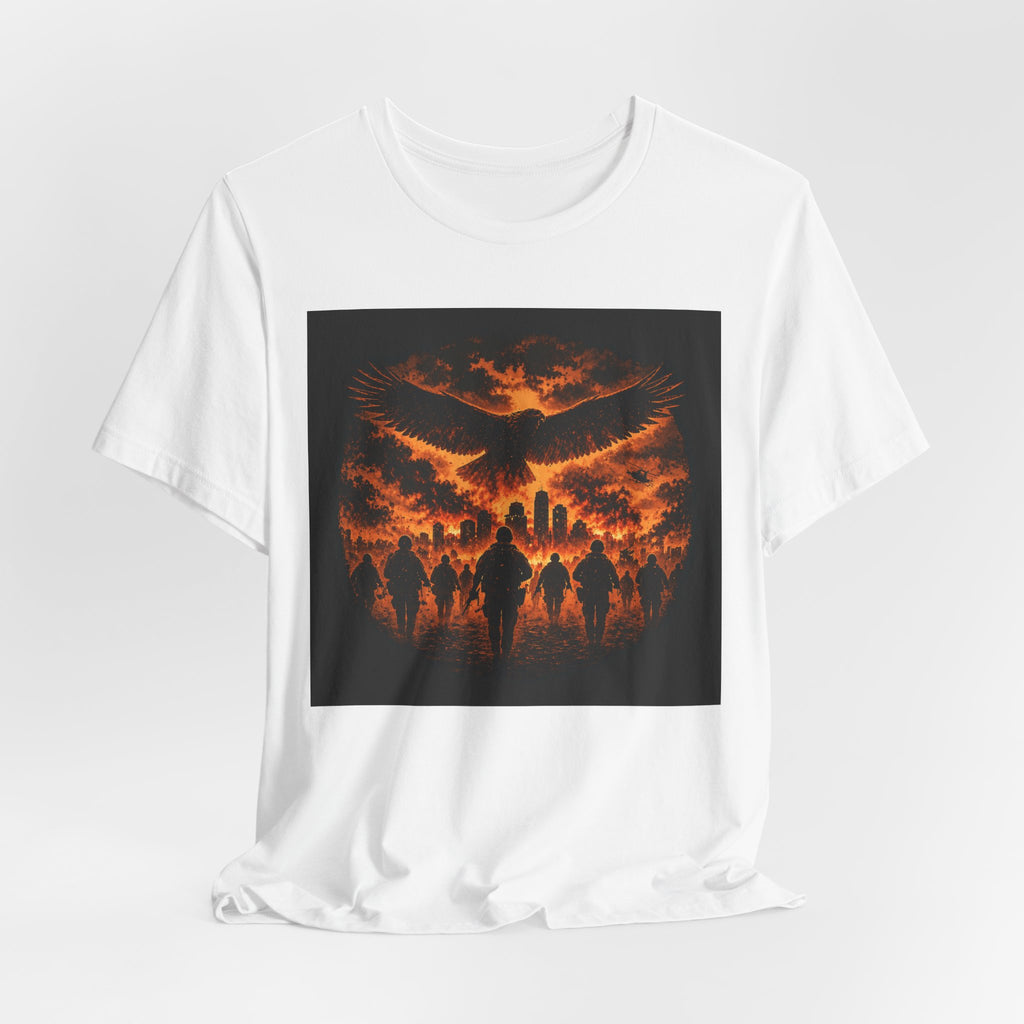 Fiery Phoenix Skull Tee — Gothic Flame Graphic T-Shirt