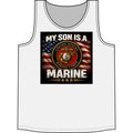 My Son Is A Marine Tank Top – USMC Emblem American Flag Tribute