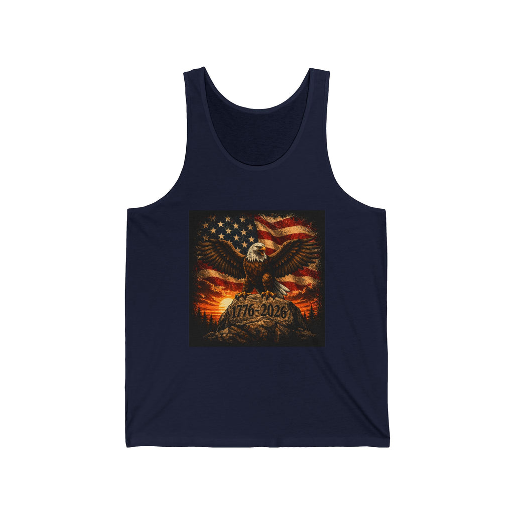 Patriotic Eagle Tank Top – 1776–2026 American Flag Graphic
