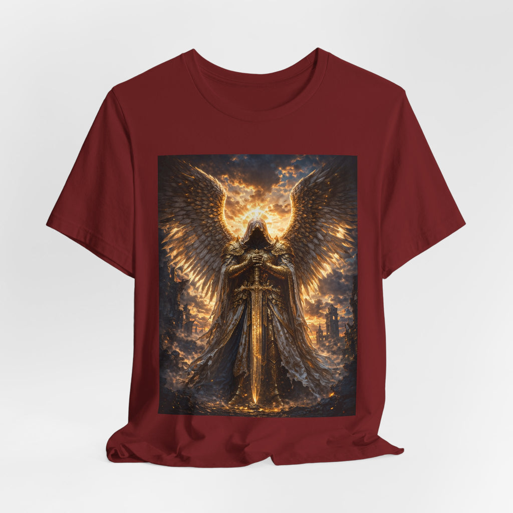 Angel Guardian T-Shirt — Golden Warrior Wings Graphic Tee