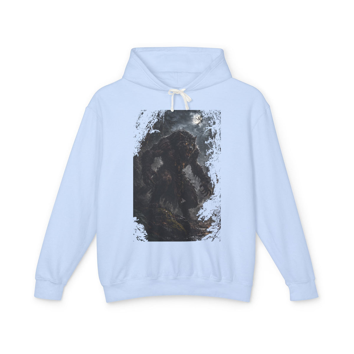 Dark Forest Wolf Hoodie — Moody Nature Graphic Hoodie