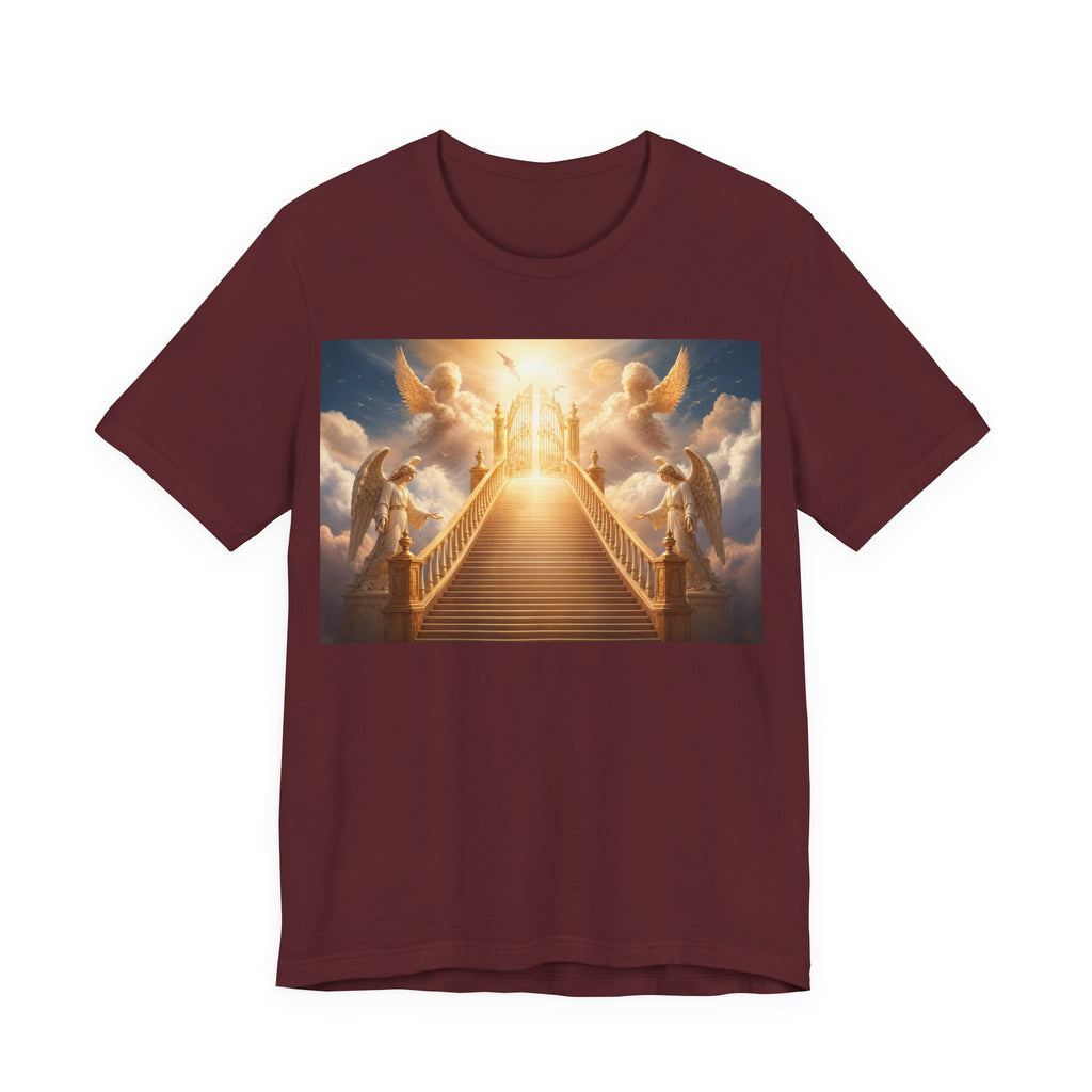 Heavenly Stairway T‑Shirt — Golden Gates Angelic Design
