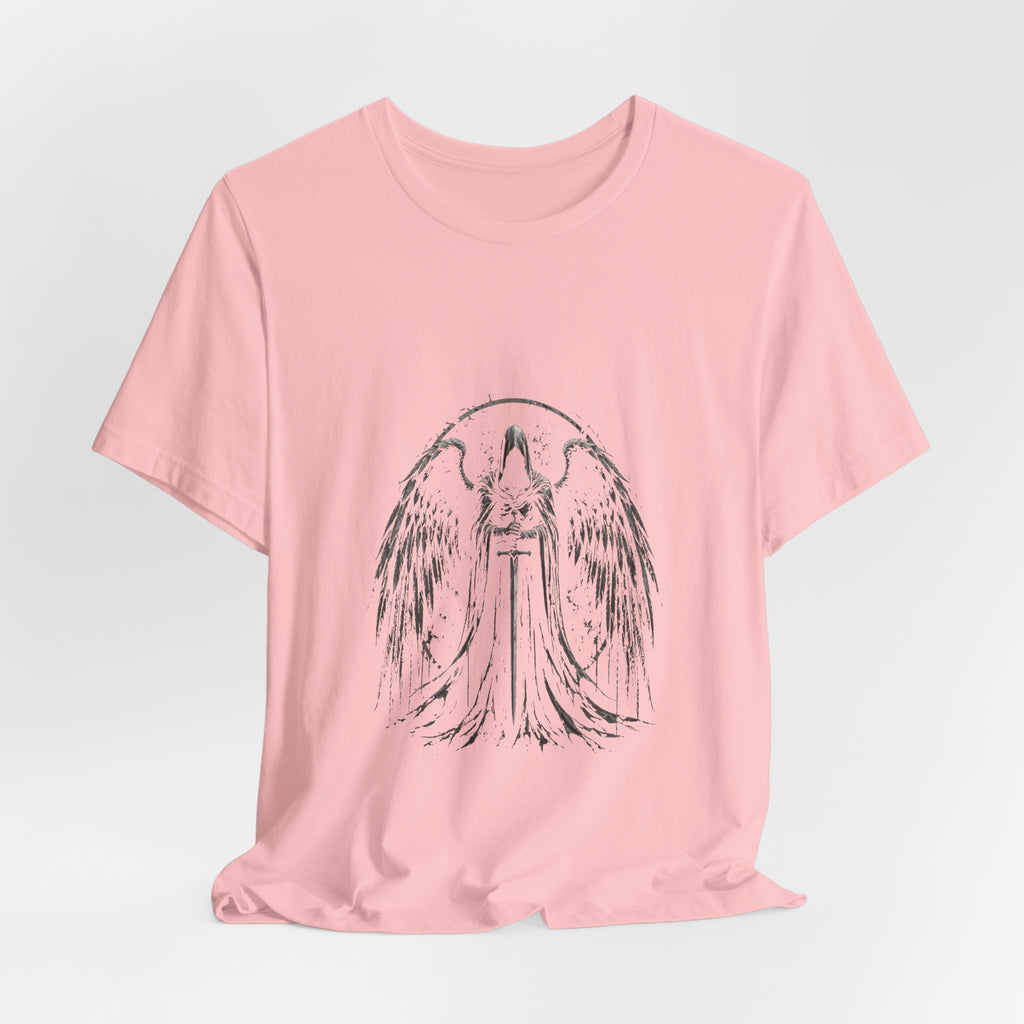 Guaediand Angel Wings Tee — Gothic Guardian Angel Short Sleeve Shirt
