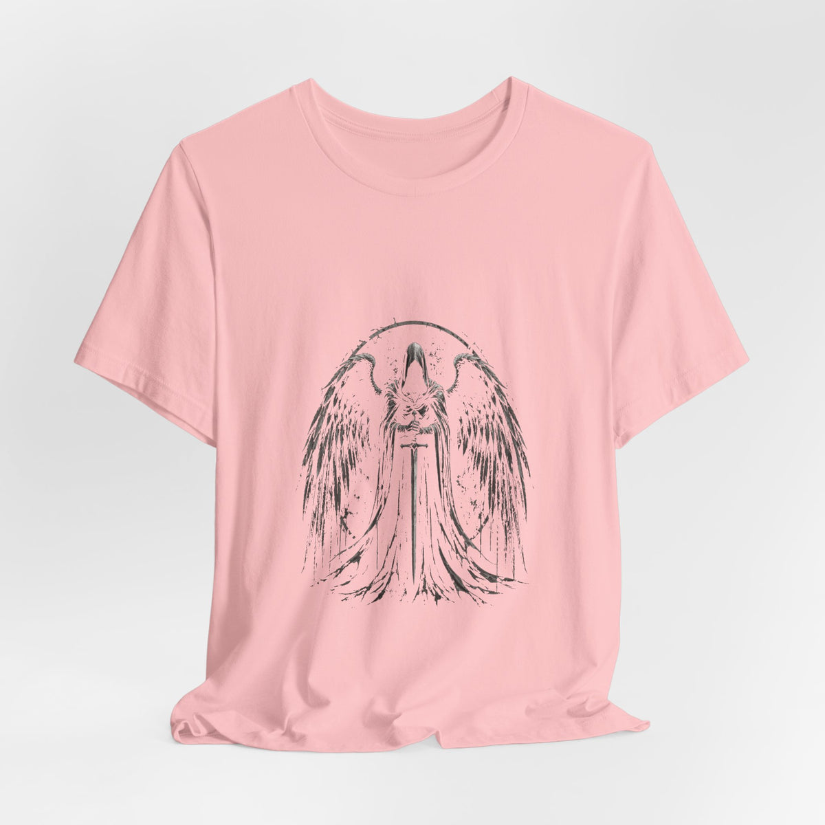 Guaediand Angel Wings Tee — Gothic Guardian Angel Short Sleeve Shirt