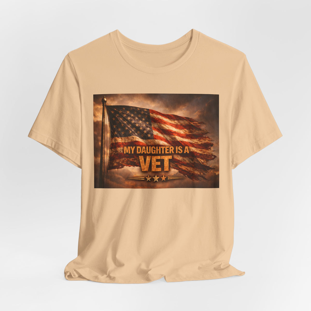 My Daughter Is A Vet T-Shirt — American Flag Military Pride Tee