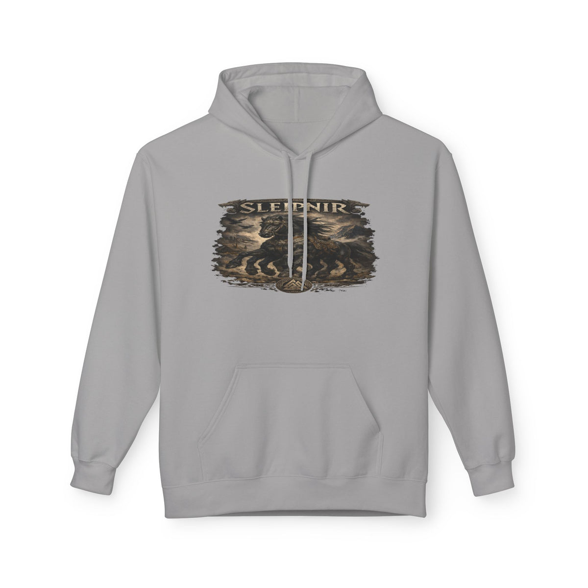 Sleipnir Viking Horse Hoodie — Norse Mythology Odin Sleipnir Graphic Sweatshirt