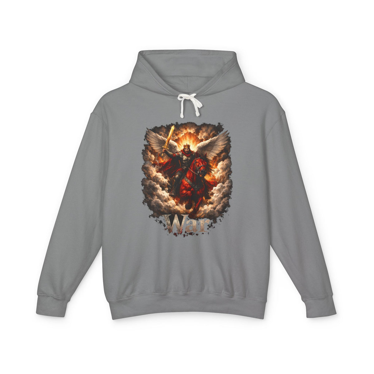 Archangel Warrior Hoodie – Fiery Guardian Graphic Sweatshirt