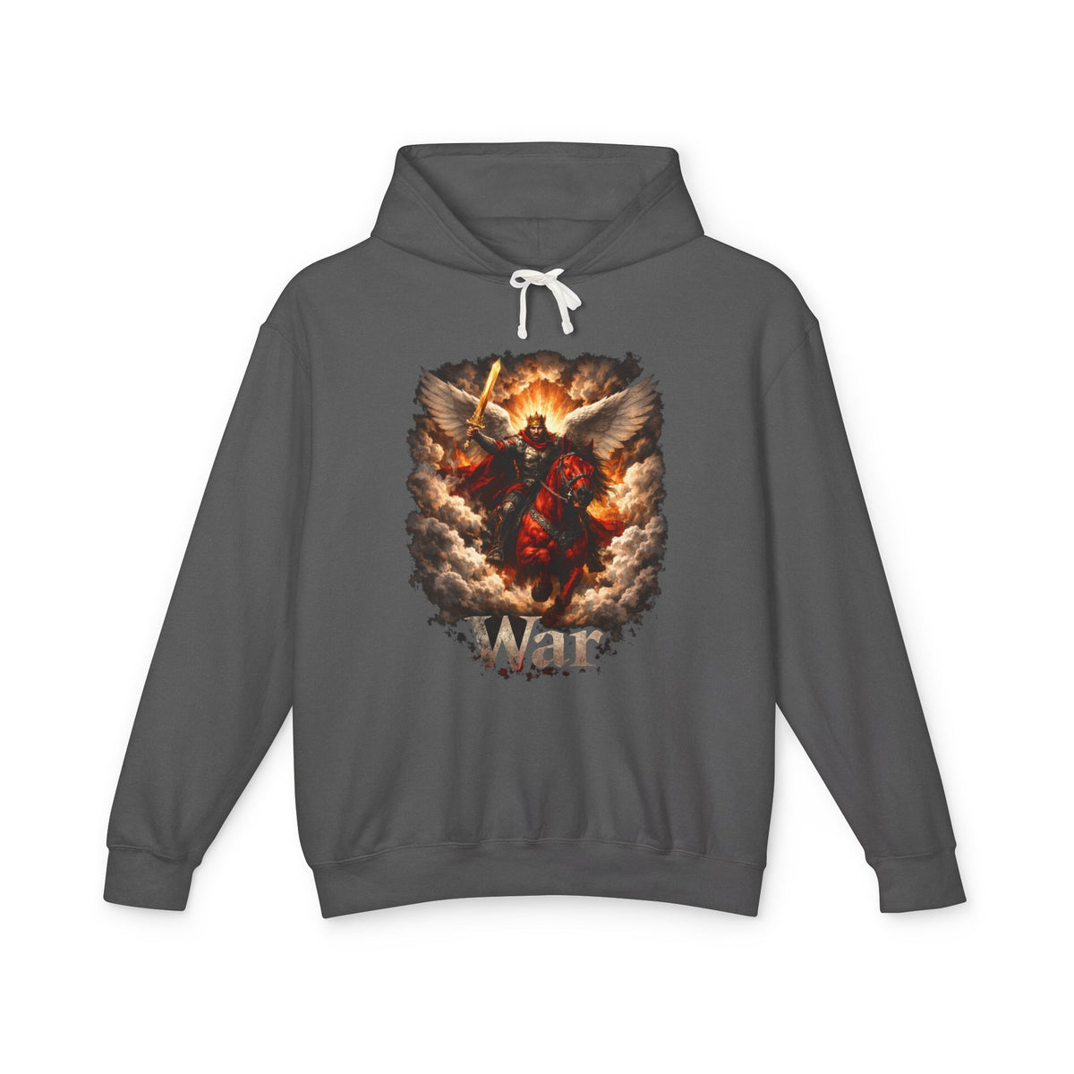 Archangel Warrior Hoodie – Fiery Guardian Graphic Sweatshirt