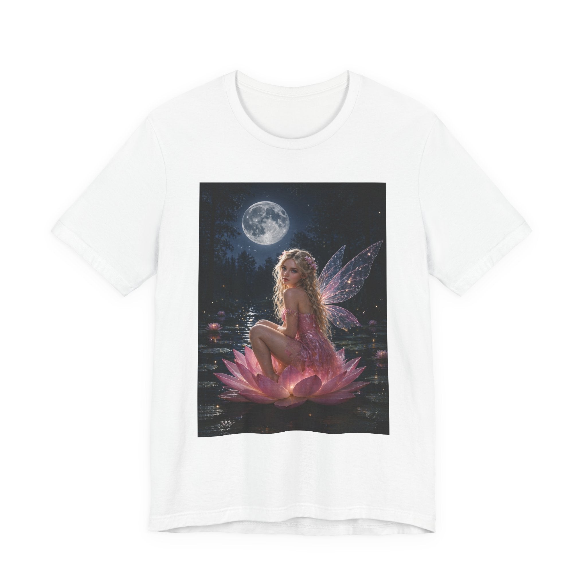 Moonlit Fairy T‑Shirt — Ethereal Lotus Fairy Graphic Tee