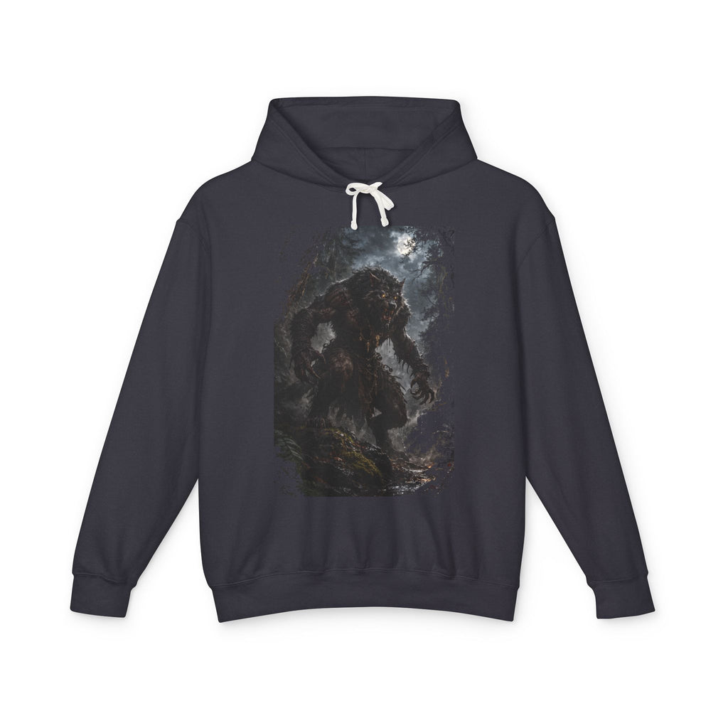Dark Forest Wolf Hoodie — Moody Nature Graphic Hoodie