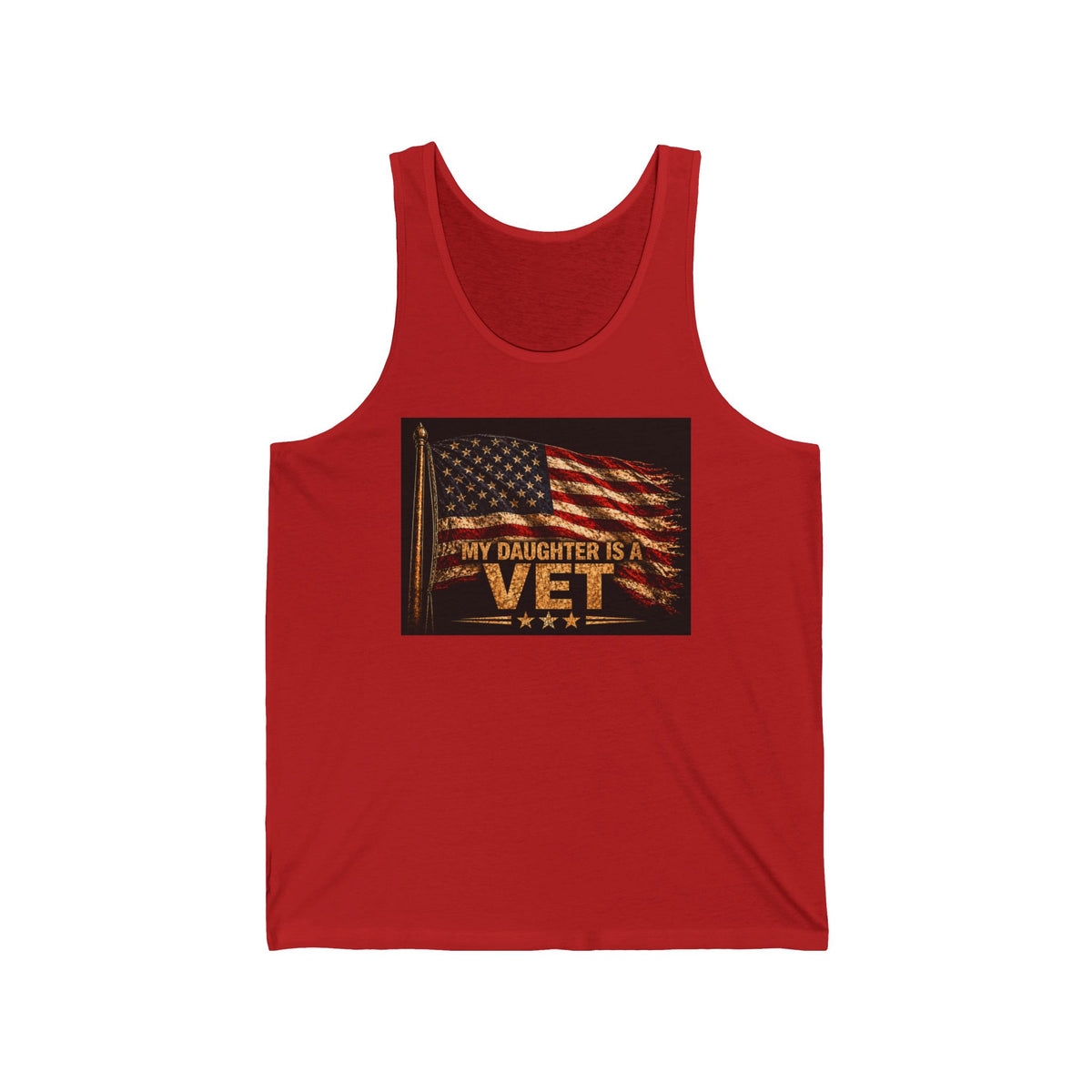 Tank Top - "My Daughter is a Vet" American Flag Veterans Pride Tank