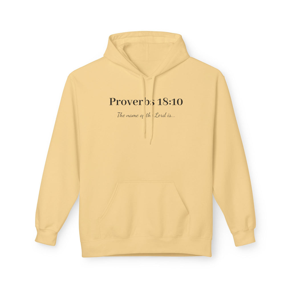 Proverbs 18:10 Hoodie — Scripture Faith Prayer Pullover